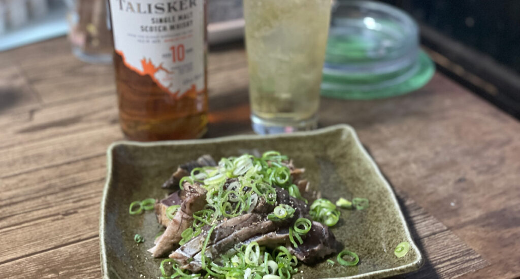 タリスカーに合わせるかつおのタタキの食べ方